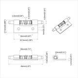 Latch 1800 pcs Silver 46 x 17 x 1.2 mm Steel 864617