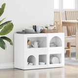Sideboard High Gloss White 80.5 x 35 x 59 cm Engineered Wood 891328