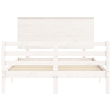 Bed Frame without Mattress White 120x200 cm Solid Wood 3195217