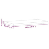 Bathroom Countertop 100x50x4 cm Solid Wood Beech 355992