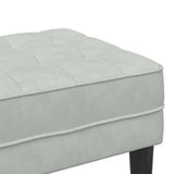 Bench with Cushion Light Grey 113 x 57 x 39 cm Velvet 42001947