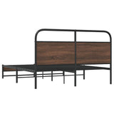 Bed Frame without Mattress 150x200 cm Brown Oak Engineered Wood 4100484