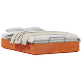 Ottoman Bed Frame Wax Brown 150 x 200 cm Solid Pine Wood 3418755
