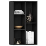Book Cabinet/Sideboard Black 50x25x80 cm Engineered Wood 800163