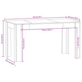 Dining Table Concrete Grey 140x74.5x76 cm Engineered Wood 804206