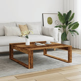 Coffee Table Old Wood 100x100x35 cm Engineered Wood 856690