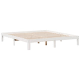 Bookcase Bed without Mattress White 180x200cm Solid Wood Pine 3322608