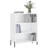 Shelf Cabinet High Gloss White 69.5x32.5x90 cm Engineered Wood 828374
