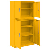 Storage Cabinet 2 pcs Mustard Yellow 90 x 40 x 175 cm Steel 3438720