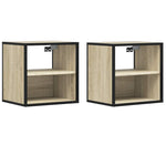 ZNTS Wall-mounted Bedside Cabinets 2 pcs Sonoma Oak 40x31x39.5 cm 848747