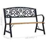 ZNTS Garden Bench 120 cm Wood 47940