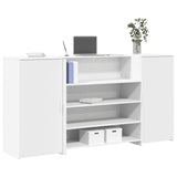 Reception Desk White 200x50x103,5 cm Engineered Wood 3324178