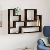 Wall Shelf Smoked Oak 96x12x64 cm Engineered Wood 840804