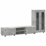 TV Cabinet Set FLORIN 3 pcs Concrete Grey Engineered Wood 3397937