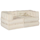 Modular Sofa 2 pcs Cream 140 x 70 x 56 cm Fabric 3315061