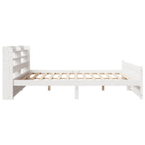 Bed Frame with Headboard without Mattress White 200x200 cm 3306771