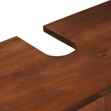 Bathroom Cabinet 4 pcs Brown and Black Solid Mango Wood 3310173