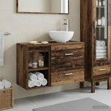 Bathroom Furniture Set 2 pcs Old Wood Engineered Wood 3403878