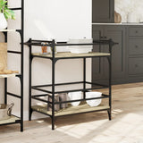 Kitchen Trolley Sonoma Oak 82x40x78.5 cm Engineered Wood 842362