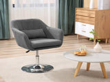 Swivel Linen Fabric Accent Chair for Living Room Contemporary Vanity Armchair with Adjustable Height T3398P328132