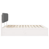Bed Frame with Upholstered Headboard Light Grey 200 x 200 cm 3398108