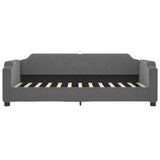 Daybed with Trundle&Drawers without Mattress Dark Grey 90x190 cm Single 3197710