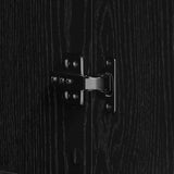 Shoe Cabinet with Door Black 80 x 39 x 180 cm Engineered wood 3333875