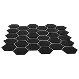Hexagon Tile 50 pcs Black 30 x 30 cm Polyurethane and PET 42021328