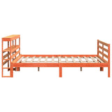 Bed Frame without Mattress Wax Brown 180x200 cm Super King Solid Wood Pine 3305847