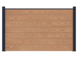 Fence Panel WPC and Aluminium Brown 42039064