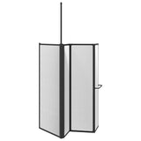 Shower Screen Folding White Aluminium 42009757