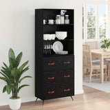 Highboard Black oak 69.5 x 34 x 180 cm Engineered Wood 3416126
