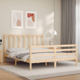 Bed Frame without Mattress 160x200 cm Solid Wood Pine 3193866