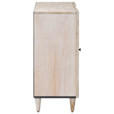 Sideboard with Shelf White 90 x 33.5 x 75 cm Solid Mango Wood 4018396