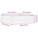 Garden Planter 100x100x23 cm Solid Wood Douglas 847211