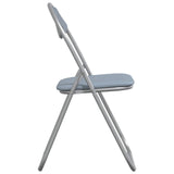 Folding Chair 8 pcs Grey 48 x 43.5 x 81 cm Faux Leather 42029065