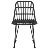 Garden Chairs 2 pcs Black 48x62x84 cm PE Rattan 319429