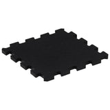 Rubber Floor Tiles 9 pcs Black 16 mm 30x30 cm 155670