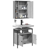 2 Piece Bathroom Furniture Set Grey Sonoma Engineered Wood 3214718