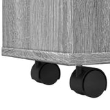 Narrow Bathroom Cabinet with Wheels Grey Sonoma Engineered Wood 855273