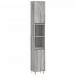 Bathroom Cabinet Grey Sonoma 30x30x190 cm Engineered Wood 831530