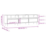 TV Cabinet Concrete Grey 150x30x44.5 cm Engineered Wood 831272