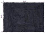 Area Rugs Rectangular Dark Grey 300 x 300 cm Jute 42010444
