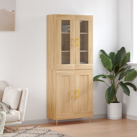 Highboard Sonoma Oak 69.5x34x180 cm Engineered Wood 3198332