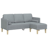 Sofa Set with Cushion Light Grey 173 x 131 x 67 cm Polyester 42001913