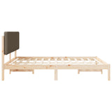 Bed Frame with Upholstered Headboard Taupe 180 x 200 cm 877892