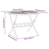 5 Piece Folding Garden Dining Set Solid Wood Acacia 3295248