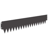Lawn Edging 30 pcs 103 x 20 cm metal Black 8008268