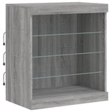 Sideboard with LED Lights Grey Sonoma 181.5x37x67 cm 3209042