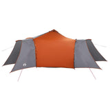 Tipi Tent with Roof Grey and Orange 492 x 492 x 275 cm Taffeta 42000989